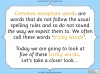 Common Exception Words - Set 1 - Year 1 Teaching Resources (slide 4/49)